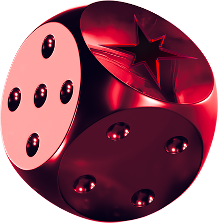 red shiny dice