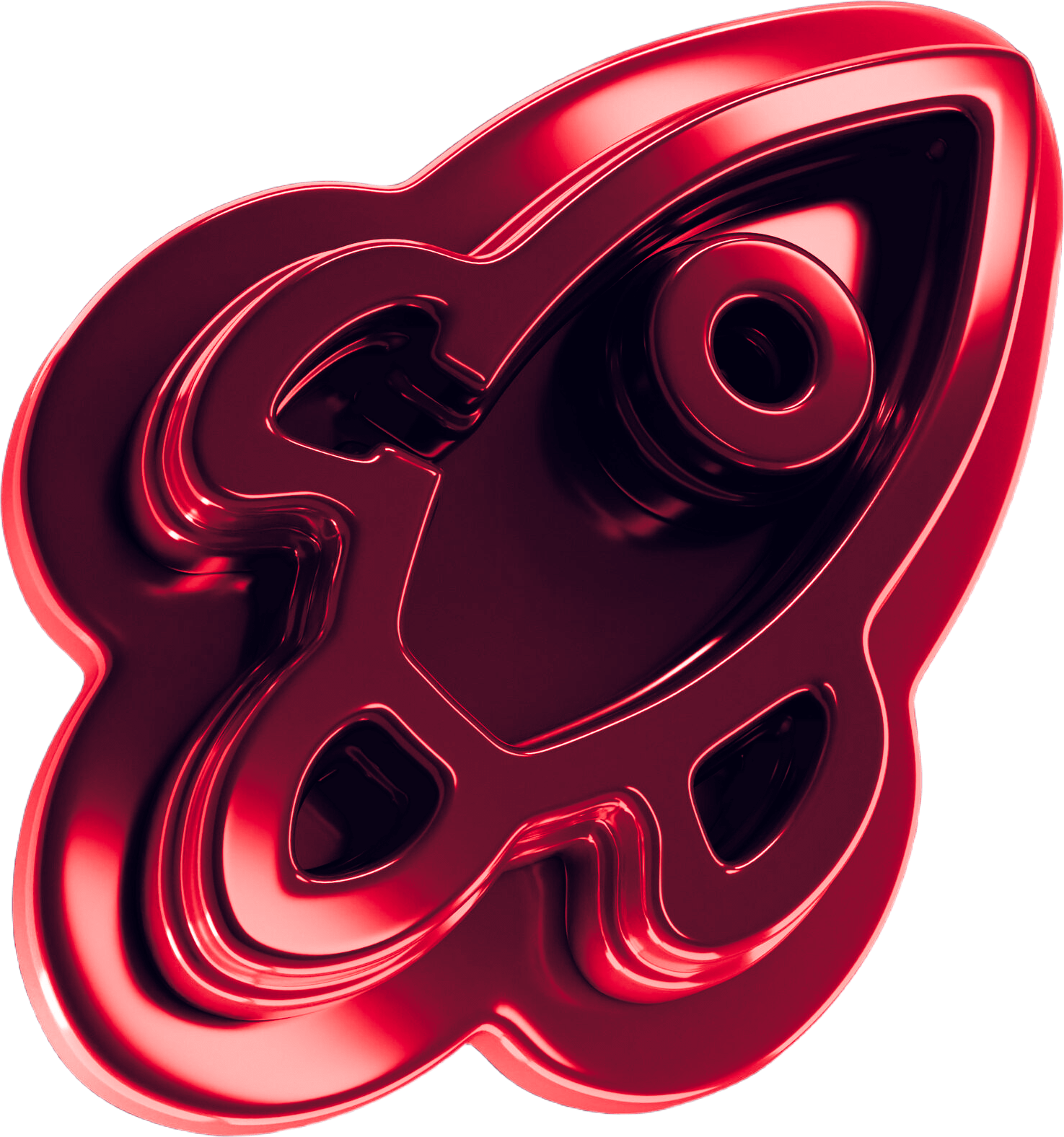 red shiny rocket